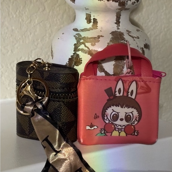 BAG CHARM Accessories - Dynamic Duo… Cute Pink Character Mini  and Keychain/Bag Charm Set